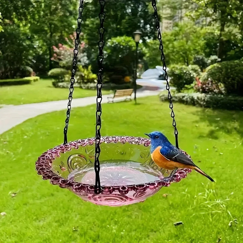 15inch Hanging Bird Bath/Tub Feeder for Outdoor Patio