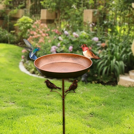 Freestanding Bird Bath/Feeder Bowl 5-Pronged Base Metal
